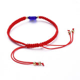 Adjustable Nylon Thread Braided Bead Bracelet Handmade Evil Eye Gold Z143