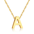 Stainless Steel Women's Unisex 18 Inch Necklace Pendant Letter Lobster Clasp S3