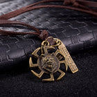 Genuine Leather Necklace Pendant  Adjustable Size Slide Clasp B469