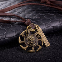 Genuine Leather Necklace Pendant  Adjustable Size Slide Clasp B469