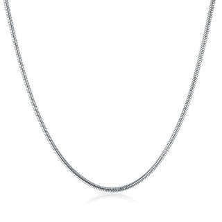 Stainless Steel Necklace Chain Snake 16-24 Inches 2MM Chain Lobster Clasp B205