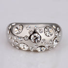 White Rose Gold AAA Zirconia Band Ring Size 8 B87