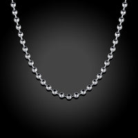 Sterling Silver Plated Necklace Chain 16-24 Inches 3MM Lobster Clasp B358