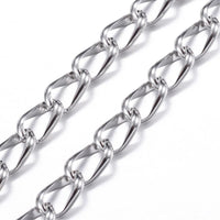 Stainless Steel Chain Bracelet Lobster Gold 8.2" (210mm) 7mm Z201