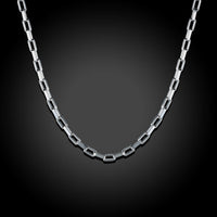 Sterling Silver Plated Necklace Chain 18-24 Inches 2MM Lobster Clasp B361