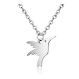 304 Stainless Steel Pendant Necklace Bird Stainless Steel Color 16" 1mm A398