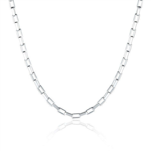 Sterling Silver Plated Necklace Chain 18-24 Inches 2MM Lobster Clasp B361