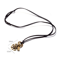 Genuine Leather Necklace Pendant  Adjustable Size Slide Clasp B469