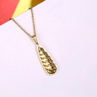 Yellow Gold Plated Necklace Pendant Drop 19 Inches 1MM Lobster Clasp B300