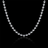 Sterling Silver Plated Necklace Chain 16-24 Inches 3MM Lobster Clasp B358