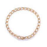 Stainless Steel Chain Bracelet Lobster Gold 8.2" (210mm) 7mm Z201