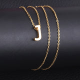 Stainless Steel Women's Unisex 18 Inch Necklace Pendant Letter Lobster Clasp S3