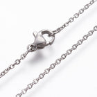 Stainless Steel Set Stud Earring Pendant Necklace Alphabet Letter 17.7" P495