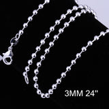 Sterling Silver Plated Necklace Chain Lobster Clasp B362