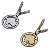 Stainless Steel Pendant Necklace Lobster Zodiac Sign Aries Gold 15.7" 1.5mm P68