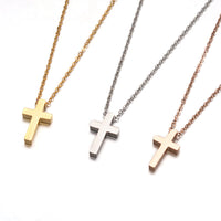 Cross Stainless Steel Pendant Necklaces Lobster 15.7"  40cm Z482