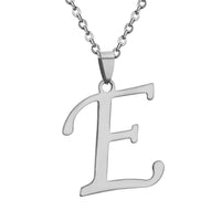 Stainless Steel Women's Unisex 18 Inch Necklace Pendant Letter Lobster Clasp S2