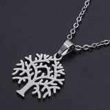 Stainless Steel Pendant Necklace Lobster Tree Silver 17.7" 1.5mm Z595