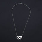 Valentine's Stainless Steel Pendant Necklace Lobster Heart Heart Silver 17" Z586