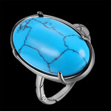 Rse Gold Platinum Plated Halo Ring Womens Kallaite Stone Blue B507