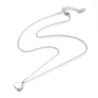 Stainless Steel Heart Pendants Necklaces Lobster 16.5" 42cm Z504