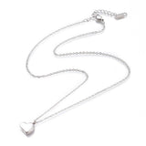 Stainless Steel Heart Pendants Necklaces Lobster 16.5" 42cm Z504