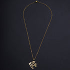 Stainless Steel Pendants Necklace Lobster Fish Silver 17.71" 45cm 1.5mm Z618