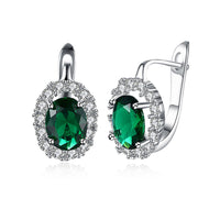 Platinum Plated Earrings  Hoop Huggies AAA Zirconia Latch Back Clasp L583