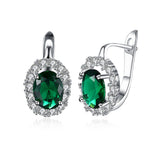 Platinum Plated Earrings  Hoop Huggies AAA Zirconia Latch Back Clasp L583