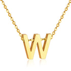 Stainless Steel Women's Unisex 18 Inch Necklace Pendant Letter Lobster Clasp S3