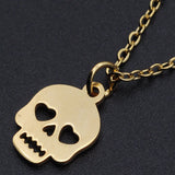 For Halloween Stainless Steel Pendant Necklace Lobster Skull Silver 16" Z600