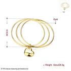 Unisex Sterling Silver Plated Yellow Gold Silver Plated Heart Bangle Charm Bracelet L68