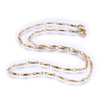 Stainless Steel Necklace Enamel Lobster Ion Plating Rectangle 17.7" 45cm Z638