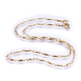 Stainless Steel Necklace Enamel Lobster Ion Plating Rectangle 17.7" 45cm Z638