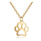 304 Stainless Steel Pendant Necklace Dog's Paw Stainless Steel 16" 1mm A407