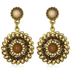 Antique Silver Plated Earrings  Chandelier Stud Clasp L822