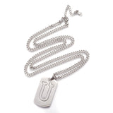 Stainless Steel Initial Pendant Necklace Lobster Chain Alphabet Letter 27" A385