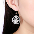 Yellow Gold Platinum Plated Earrings  Drop Dangle Fish Hook Clasp L646