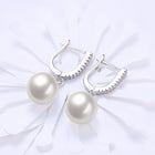 Yellow Gold Plated Earrings Drop Dangle AAA Zirconia  Latch Back Clasp L549