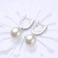 Yellow Gold Plated Earrings Drop Dangle AAA Zirconia  Latch Back Clasp L549