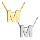 Stainless Steel Women's Unisex 18 Inch Necklace Pendant Letter Lobster Clasp S3