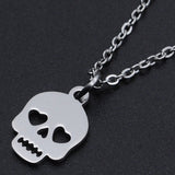 For Halloween Stainless Steel Pendant Necklace Lobster Skull Silver 16" Z600
