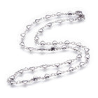 Stainless Steel Necklace Lobster Ion Plating Heart 18" 45.5cm Z643