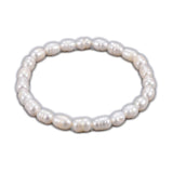 Natural Pearl Beads Stretch Bracelets 2"(5.2cm)  6-10MM Pear Size P507