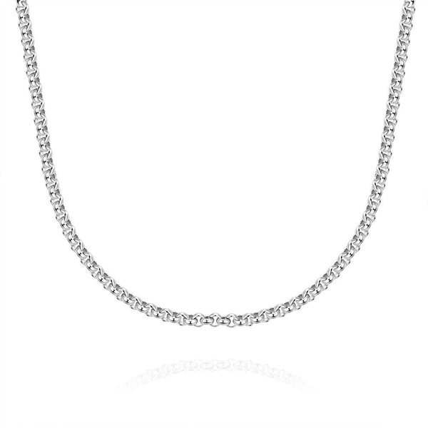 Stainless Steel Necklace Chain Rolo Box Chain 18-20 Inches 2MM Lobster B197