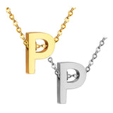 Stainless Steel Women's Unisex 18 Inch Necklace Pendant Letter Lobster Clasp S3