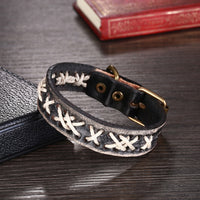 Leather Bracelet Handmade 9 Inches 14MM Belt Buckle  L478