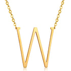 Stainless Steel Women's Unisex 18 Inch Necklace Pendant Letter Lobster Clasp S1