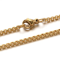 Stainless Steel Box Chain Necklace Lobster Clasp Gunmetal Black 29" 2mm P105