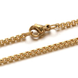 Stainless Steel Box Chain Necklace Lobster Clasp Gunmetal Black 29" 2mm P105